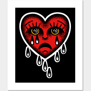 Sad heart Posters and Art